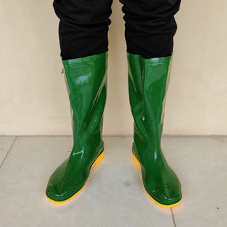 (Ủng Nữ ) Ủng lao động màu xanh Hoa San đế vàng cứng size 39-43, ủng nam 016 BĐ, ủng Hoa San