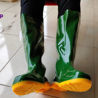 (Ủng Nữ ) Ủng lao động màu xanh Hoa San đế vàng cứng size 39-43, ủng nam 016 BĐ, ủng Hoa San