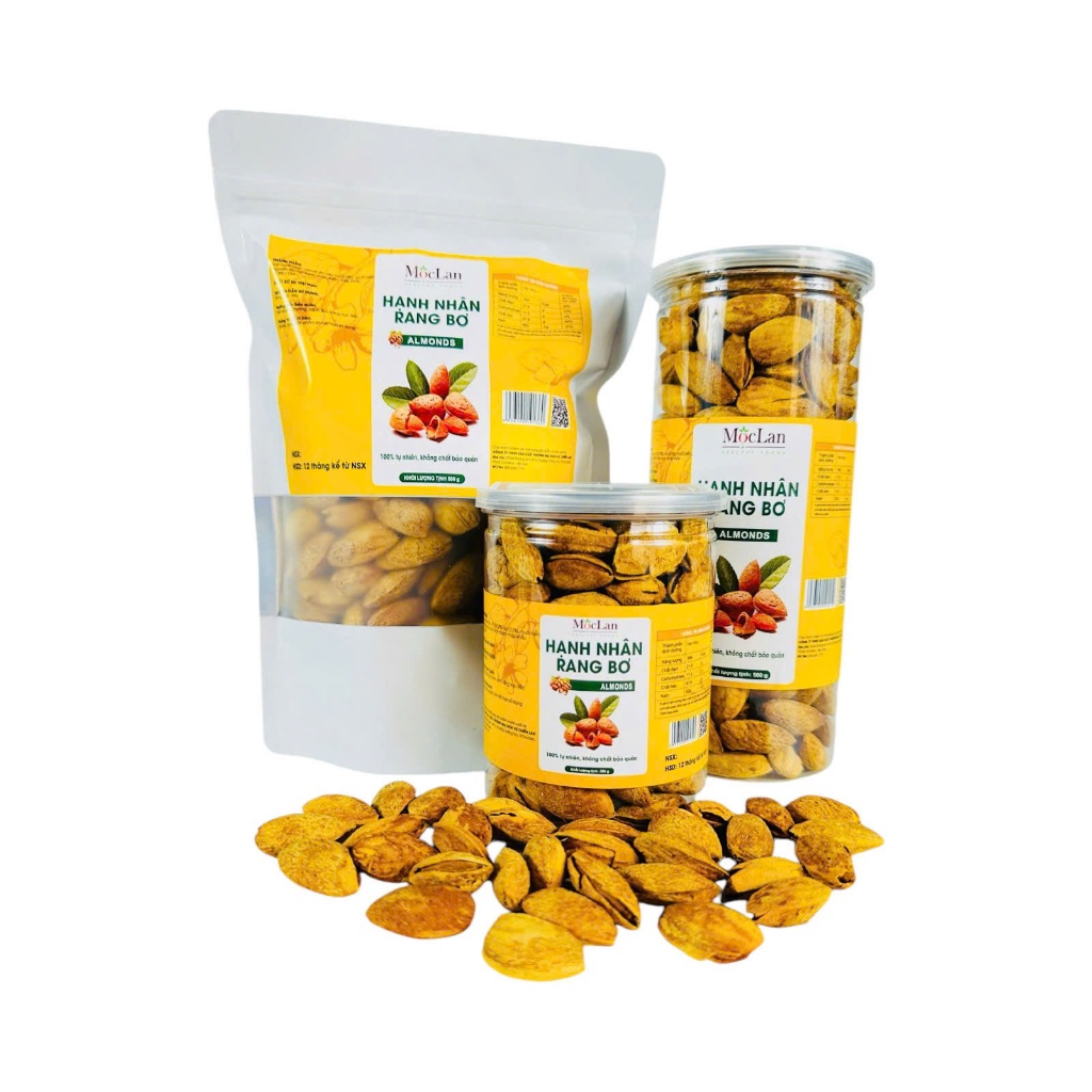 Ảnh Hạnh nhân rang bơ Mộc Lan - Mỹ loại 1 - 250g, 500g 2