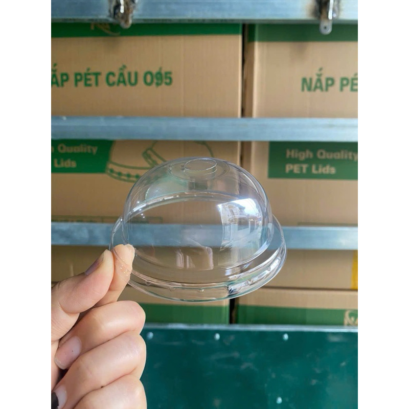 100 Nắp Cầu cốc nhựa 95mm hàng đẹp dày dặn dành cho cốc trà sữa, trà chanh,sinh tố