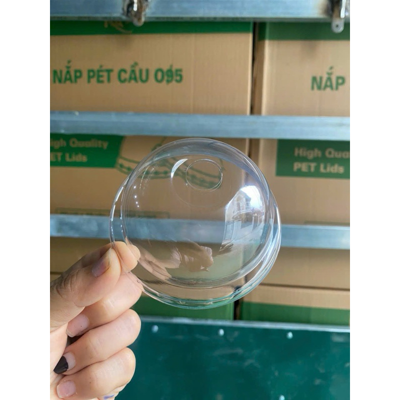 100 Nắp Cầu cốc nhựa 95mm hàng đẹp dày dặn dành cho cốc trà sữa, trà chanh,sinh tố