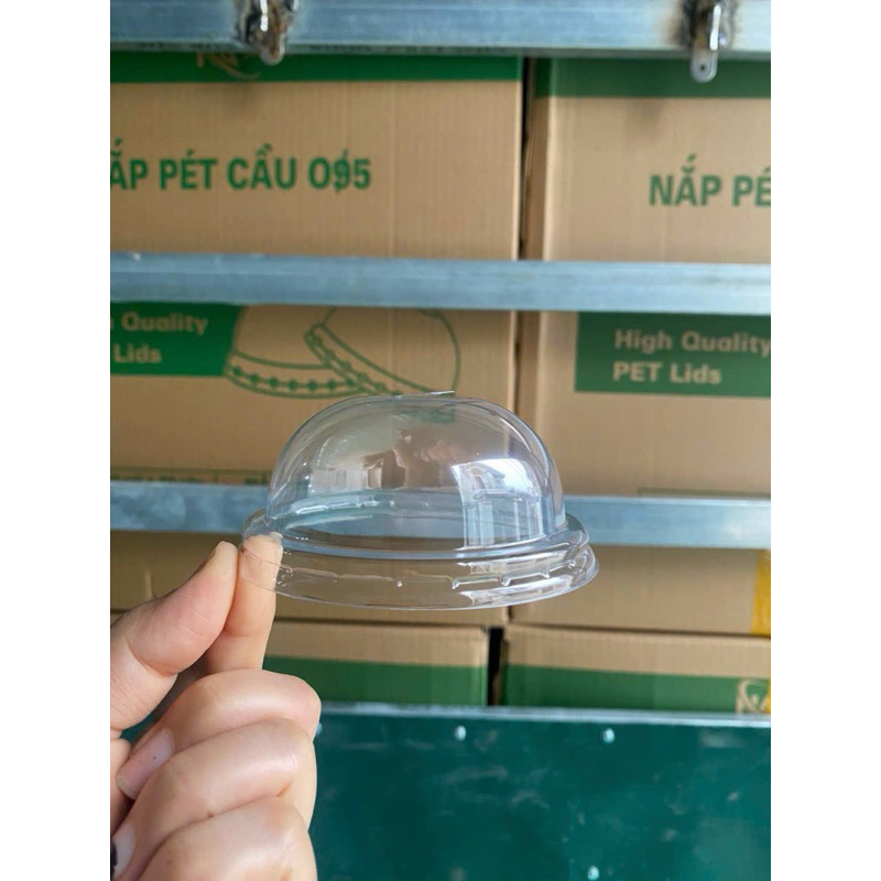 100 Nắp Cầu cốc nhựa 95mm hàng đẹp dày dặn dành cho cốc trà sữa, trà chanh,sinh tố