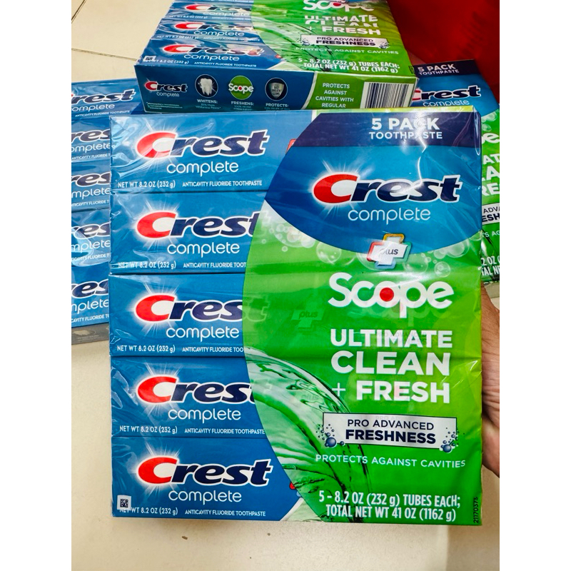 Set 5 cây Kem Đánh Răng Crest Complete Extra Whitening+ Scope Advanced ...
