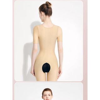 Body suite định hình tay lưng nách bụng đùi dài 1/2 tay