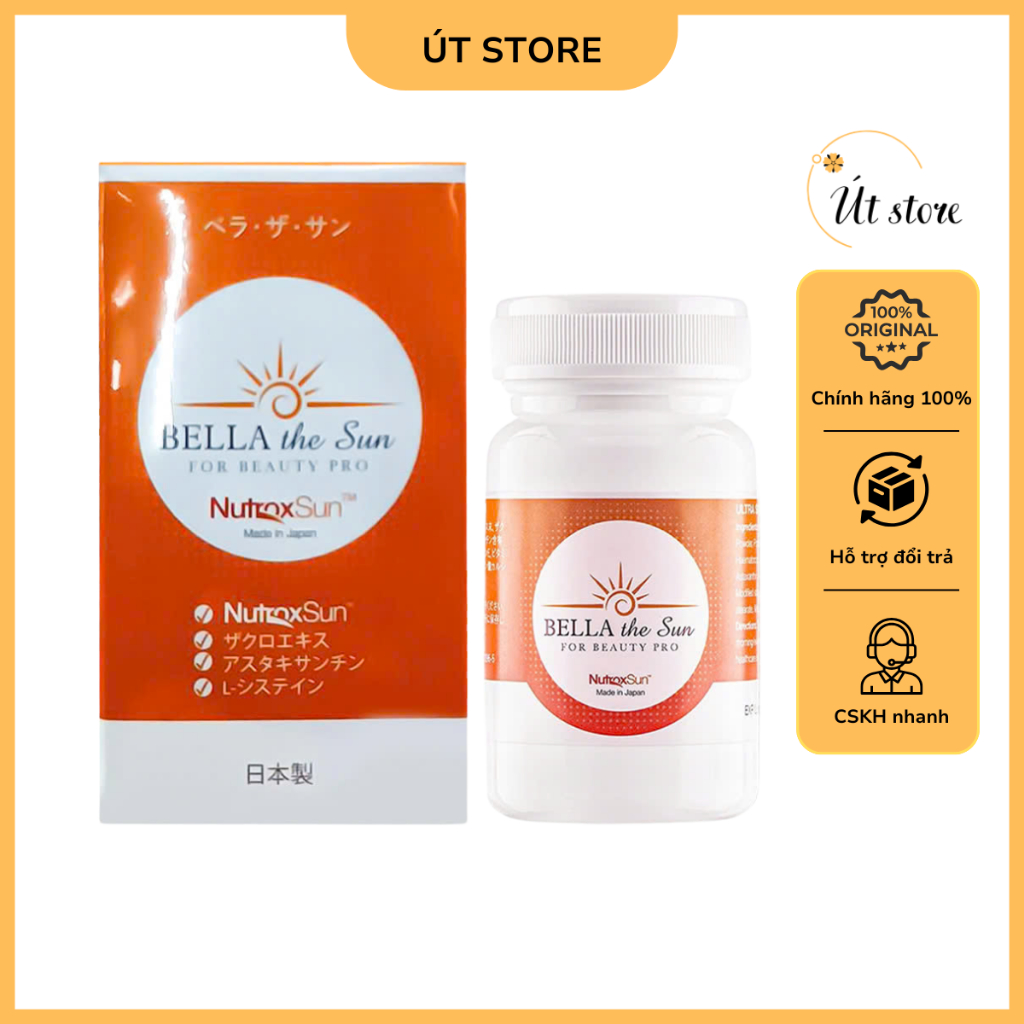Viên Uống Chống Nắng Và Sáng Da Bella The Sun Nhật Bản Hộp 30 Viên