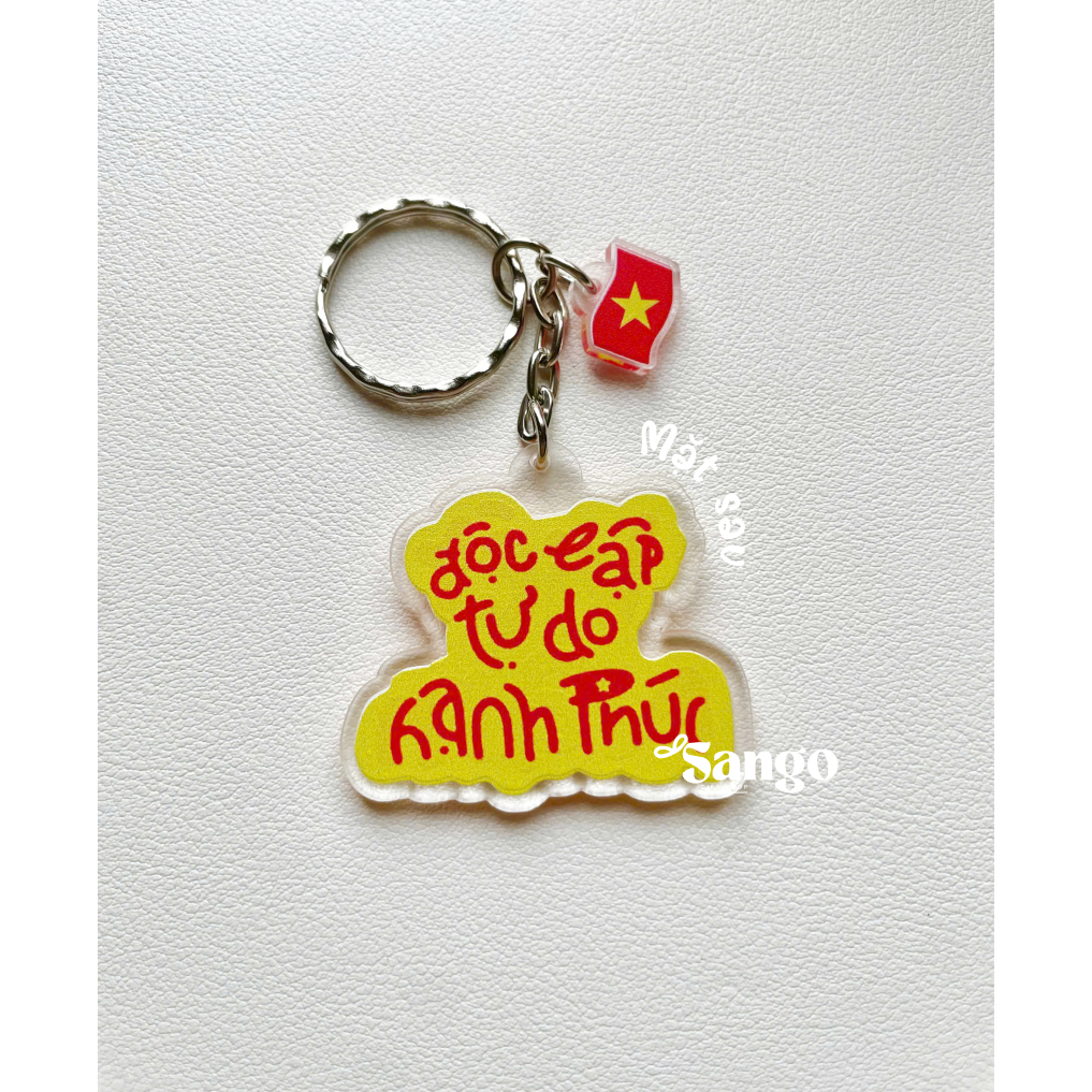 Móc khoá 2 mặt Tổ quốc Việt Nam 🇻🇳- Quà Tặng Sango