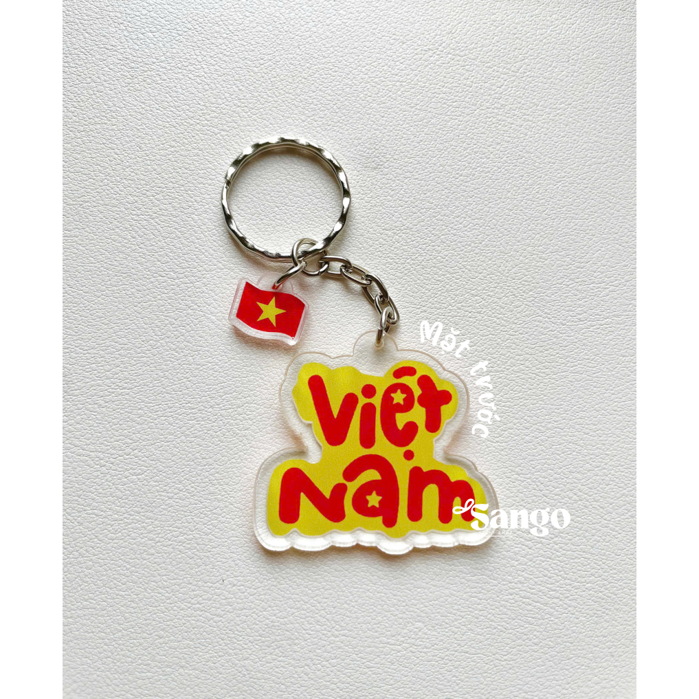 Móc khoá 2 mặt Tổ quốc Việt Nam 🇻🇳- Quà Tặng Sango