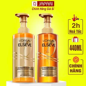Bộ Gội Xả Loreal Elseve Vàng440ml CHÍNH HÃNG - Dầu Gội L'Oreal Dưỡng Tóc Suôn Mượt, Ngăn Ngừa Rụng Tóc-Mỹ Phẩm JAPARI
