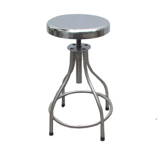 Ghế xoay Inox  tăng giảm được chiều cao 4 chân an toàn dùng cho bệnh viện, phòng khám