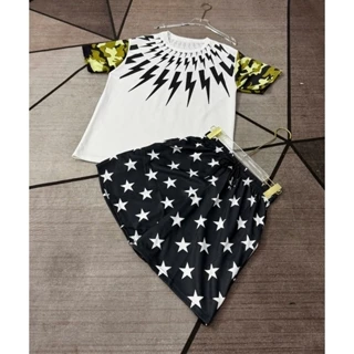Bộ Đồ Thể Thao Nam Nữ Tia Sét Dản Di MIxx Quần Short Ngôi Sao Cực Đẹp Dành Cho Anh Em Boy Phố Đi Chơi 2025