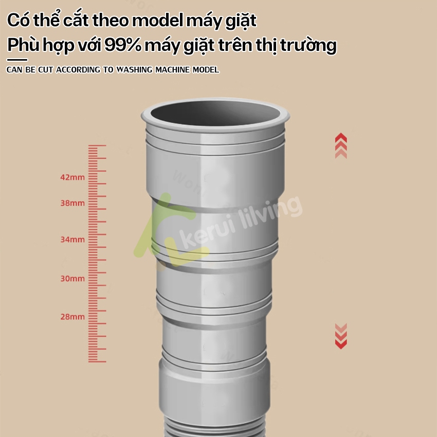 Ống Thoát Nước Máy Giặt EVA Độ Bền Cao KWAI, Chống Ăn Mòn Hiệu Quả