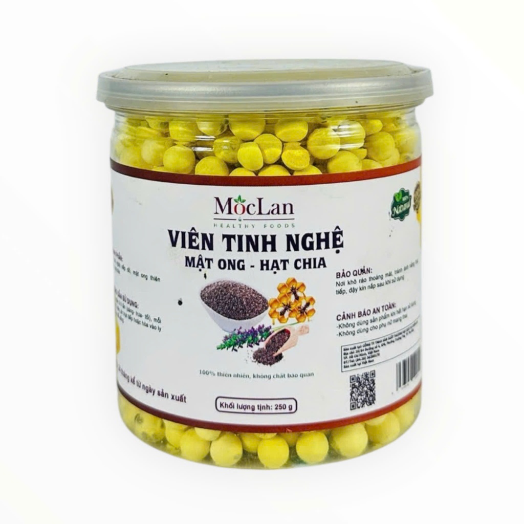 Ảnh Viên tinh nghệ mật ong hạt chia Mộc Lan - 250g, 500g 3