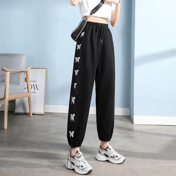 Quần Dài Jogger Điệp Viền Nam Nữ Unisex Thể Thao Form Rộng Quần Ống Rộng Phối Dây Rút SSL