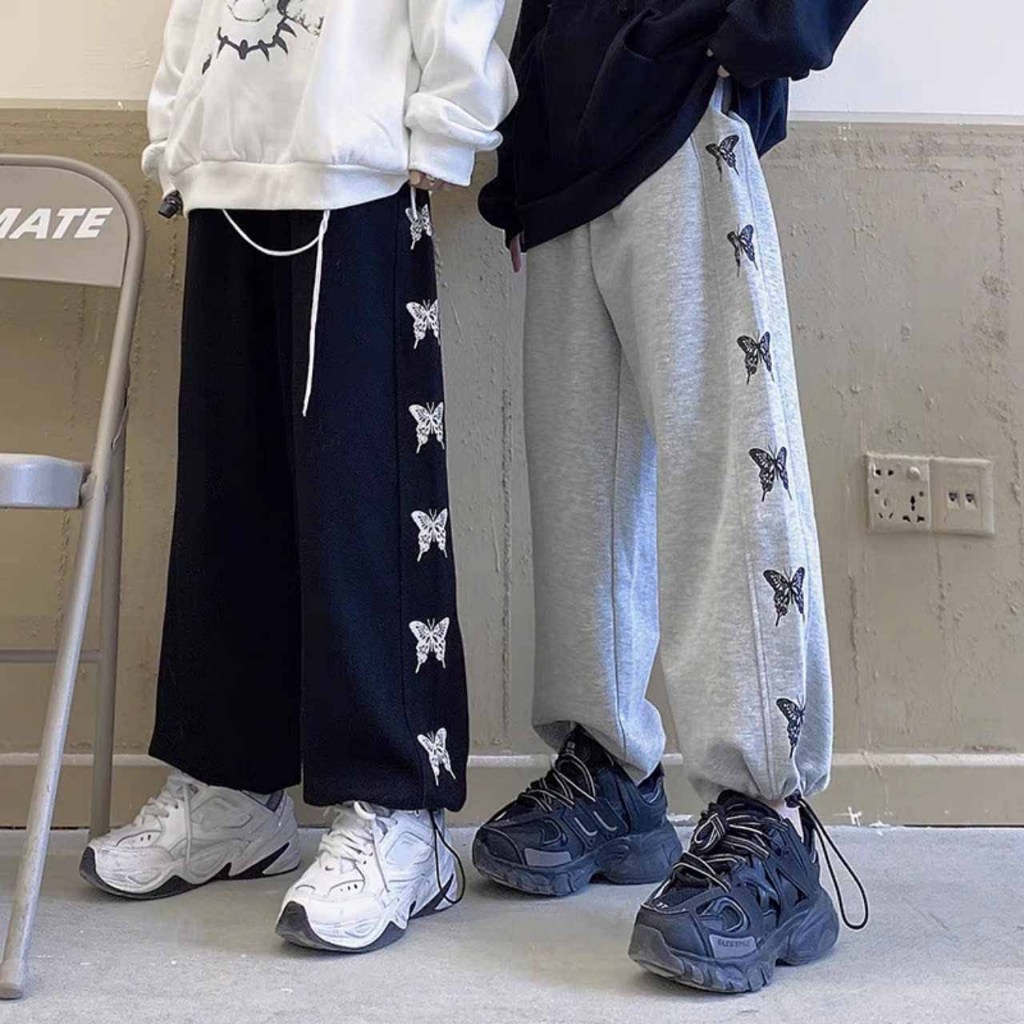 Quần Dài Jogger Điệp Viền Nam Nữ Unisex Thể Thao Form Rộng Quần Ống Rộng Phối Dây Rút SSL