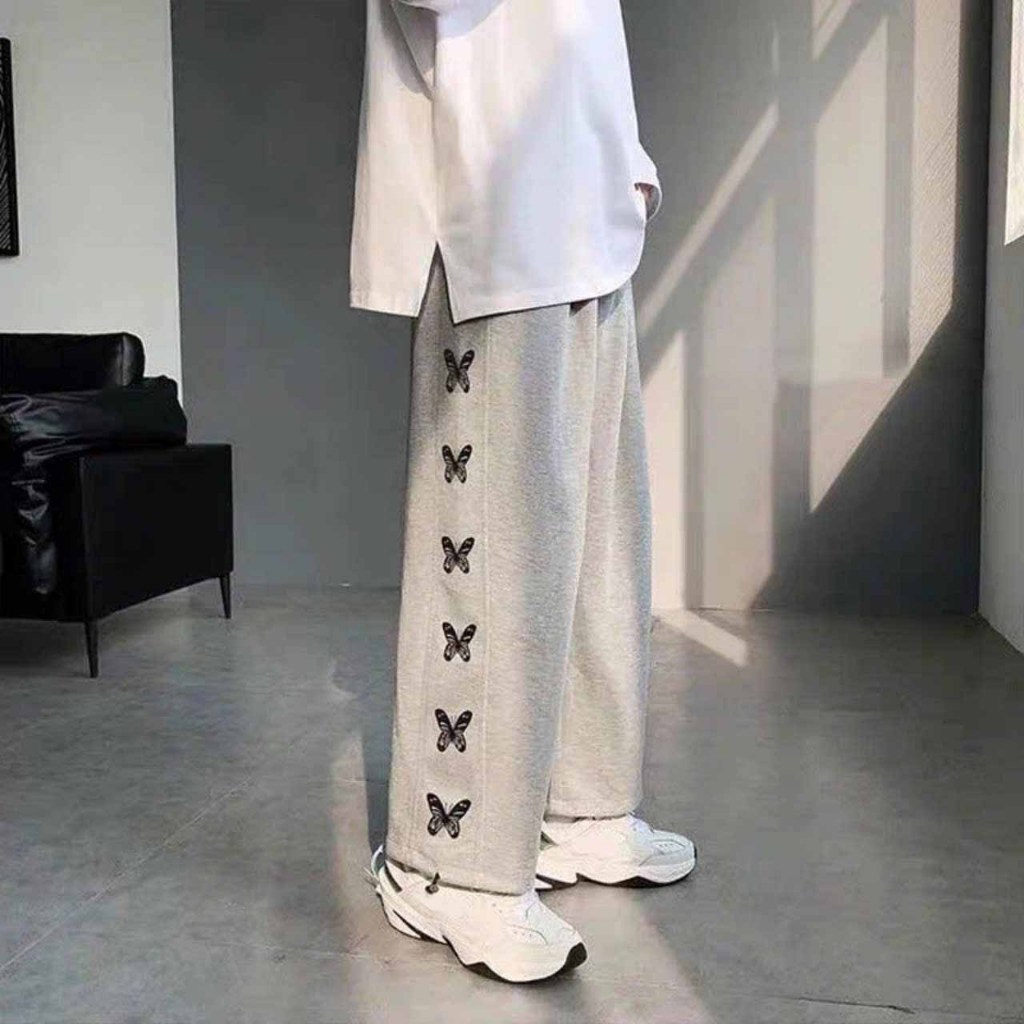 Quần Dài Jogger Điệp Viền Nam Nữ Unisex Thể Thao Form Rộng Quần Ống Rộng Phối Dây Rút SSL