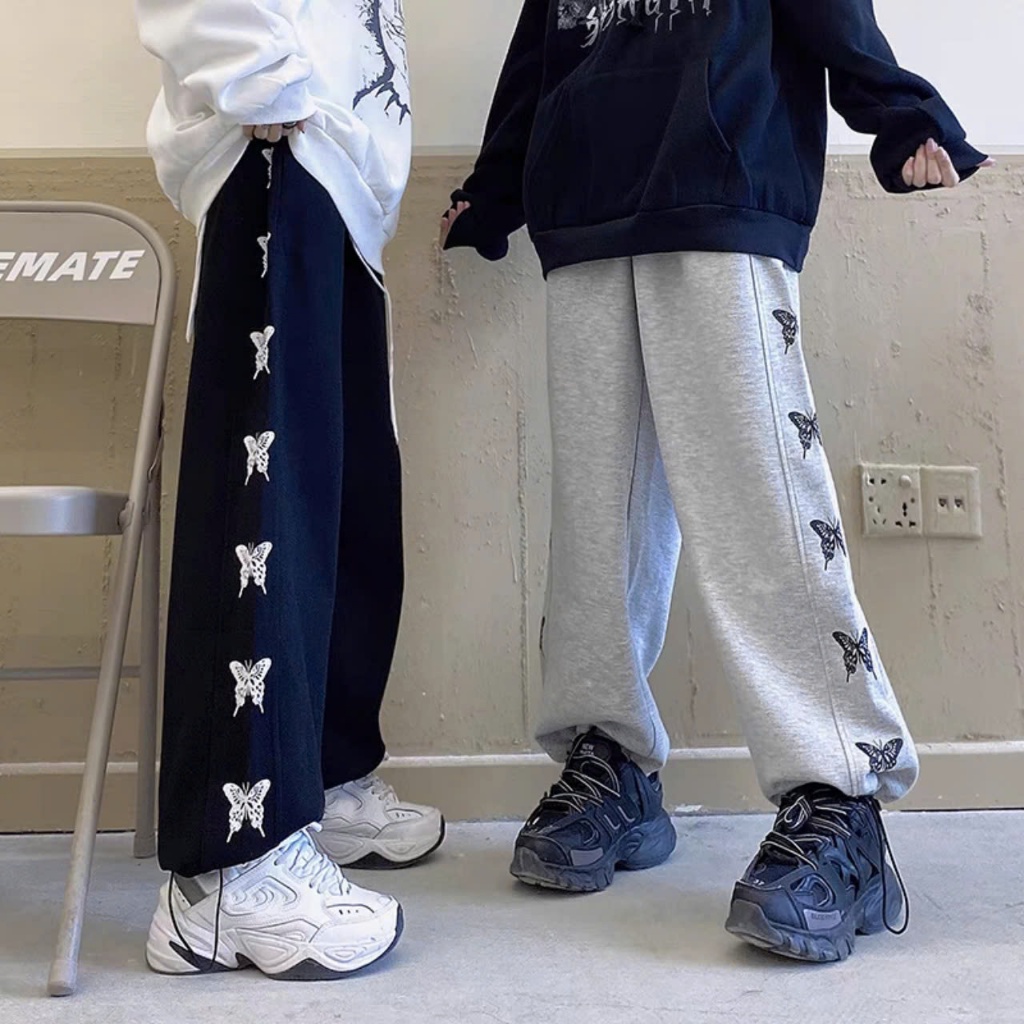 Quần Dài Jogger Điệp Viền Nam Nữ Unisex Thể Thao Form Rộng Quần Ống Rộng Phối Dây Rút SSL