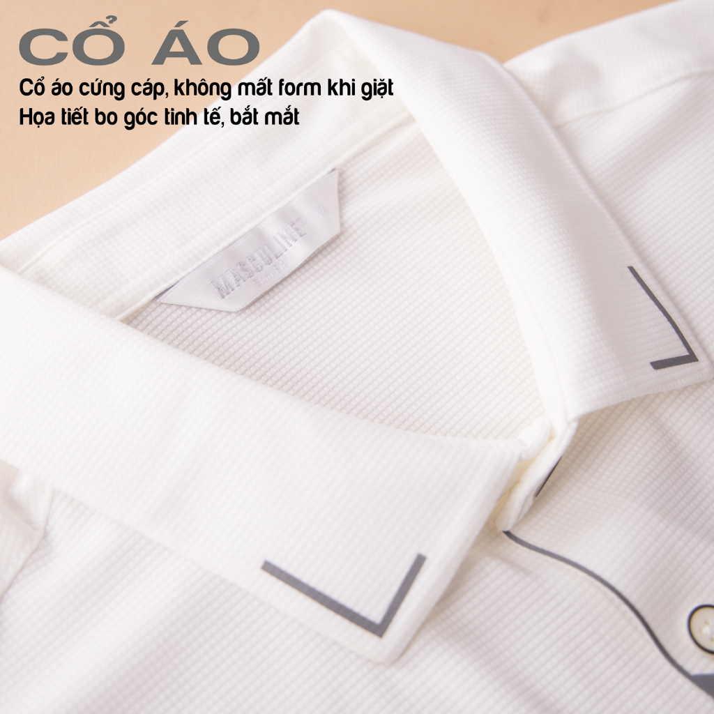 Áo polo nam cao cấp MASCULINE MPL56 Kiểu dáng Slim Fit ôm nhẹ tôn dáng chống nhăn bền màu