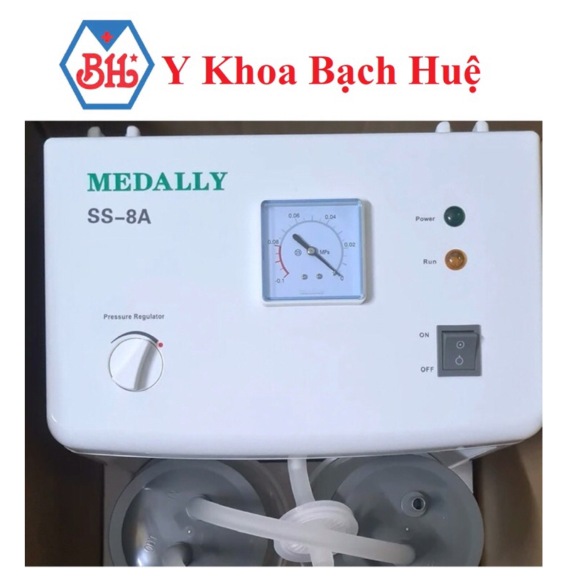 Máy hút dịch mũi,hút đờm 2 bình Medally SS-8A. Máy Hút Đờm Dãi, Hút Dịch Y Tế Chuyên Dụng Cho Phòng Khám, Bệnh Viện