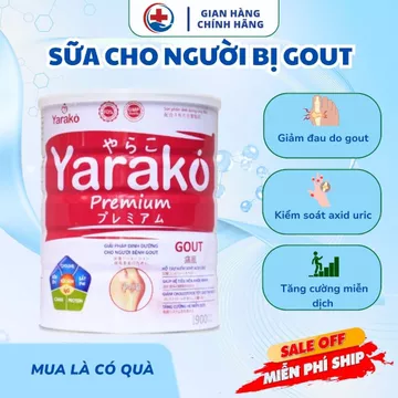 Sữa Cho Người GOUT YARAKO PREMIUM GOUT Hỗ Trợ Kiểm Soát Acid Uric_Giảm Cơn Đau Do Gout_Chính Hãng Japa Kids