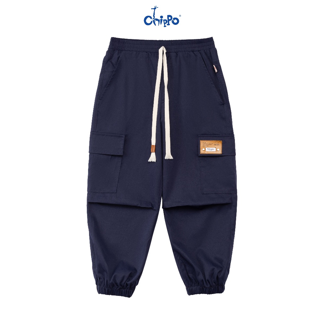 Ảnh Quần Jogger Kaki bé trai Chippo chất liệu mỏng mềm thoải mái cho bé từ 7 đến 12 Tuổi(21-40Kg) 2