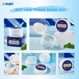 Bột trắng răng HIH 50g giúp loại bỏ ố vàng, khử mùi hôi miệng, giảm viêm và ngăn ngừa sâu răng hiệu quả.