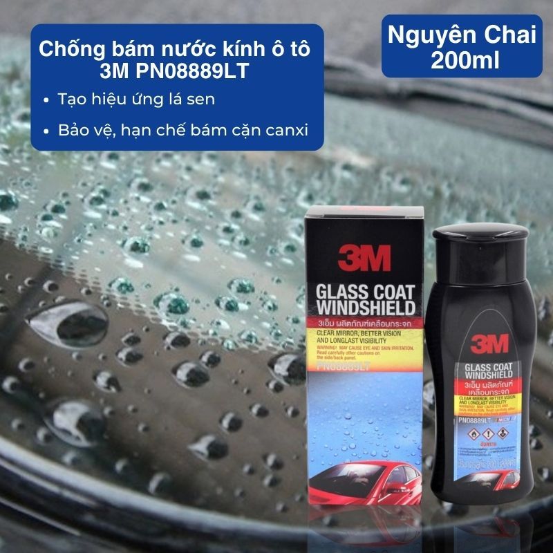 Chai chống bám nước trên kính xe 3M Glass Coat Windshield 08889 LT