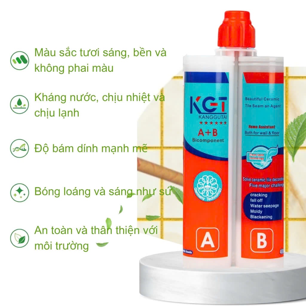 [Chính hãng KGT] Keo Chà Ron Cao Cấp 2 Thành Phần – Chống Thấm, Chống Mốc, Chống Bám Bẩn, Nhiều Màu