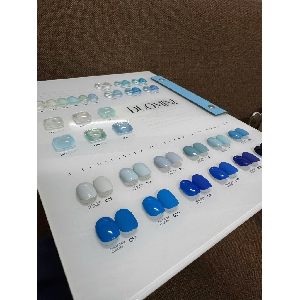 [GIÁ TỐT] Set sơn gel Doumini 24 màu chính hãng - Sơn móng tay tone xanh chai 15ml (tặng kèm bảng màu)