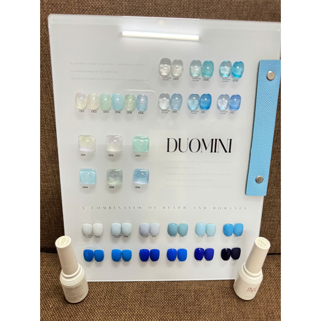[GIÁ TỐT] Set sơn gel Doumini 24 màu chính hãng - Sơn móng tay tone xanh chai 15ml (tặng kèm bảng màu)