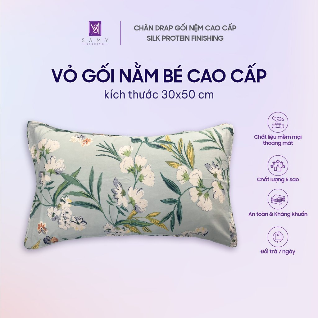 Ảnh Vỏ gối nằm bé cao cấp Samy Bedding êm ái, thoáng mát 1
