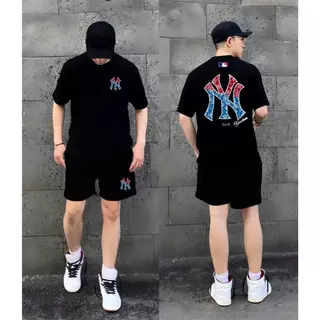Bộ Thể Thao Nam Cộc Tay MLB Phối Logo Sành Điệu Siêu Thoáng Mát HOT 2025