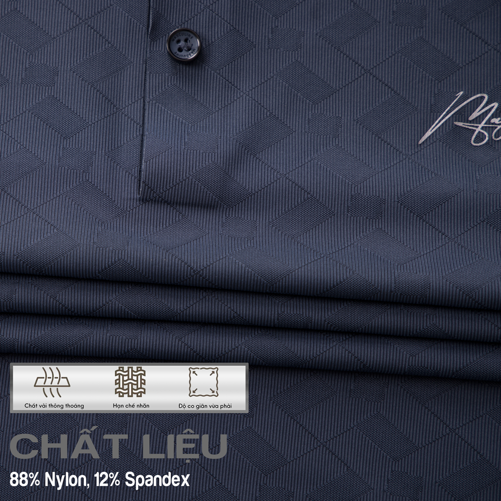 Áo polo nam cao cấp MASCULINE MPL55 Dáng Regular Fit co giãn mềm mại thoáng mát bền màu