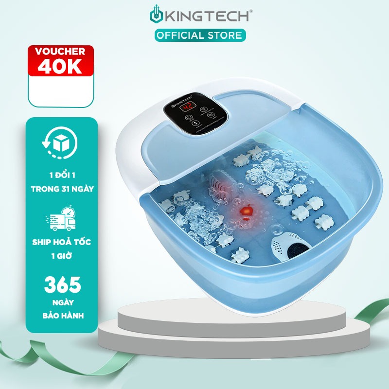 Ảnh Bồn Ngâm Chân Massage Cao Cấp KINGTECH BM-400, 22 Con Lăn Kết Hợp Ngâm Nước Nóng, Đèn Hồng Ngoại, Sục Khí Thư Giãn 1