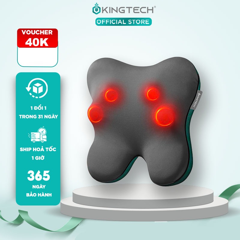 Ảnh Gối Massage Đa Năng Nhiệt Hồng Ngoại KINGTECH KP-500 - Chuyên Sâu Cổ Vai Gáy, Thắt Lưng - Chính Hãng 1