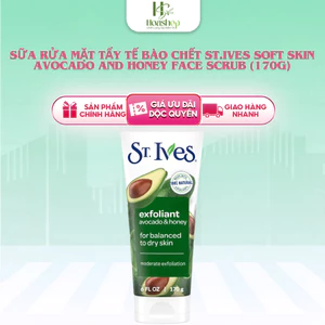 Sữa Rửa Mặt Tẩy Tế Bào Chết St.Ives Soft Skin Avocado And Honey Face Scrub (170g)