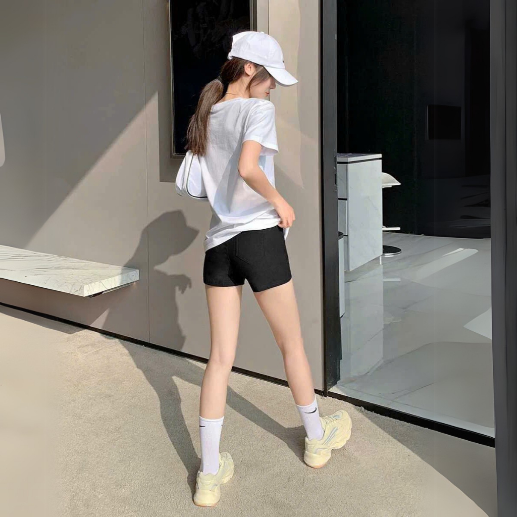 Ảnh Quần đùi nữ vải umi co giãn 4 chiều - Quần legging đùi nữ Loza LQ035225 1