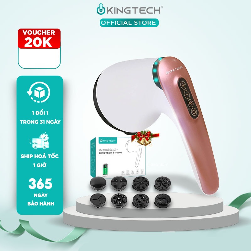 Ảnh Máy Massage Cầm Tay Dành Cho Chị Em KINGTECH YT-1803 - Mát Xa Toàn Thân Đa Năng, Chuyên Sâu Cho Eo Bụng, Cổ - Chính Hãng 1