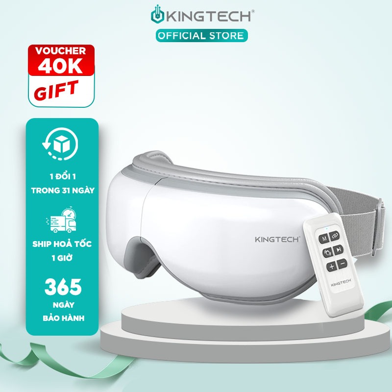 Ảnh Máy Massage Mắt Cao Cấp KINGTECH KY-925 Mát xa Túi Khí Kèm Nhiệt, Tích Hợp Bluetooth - Chính Hãng 1
