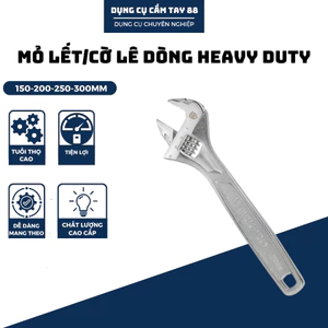 Mỏ lết/cờ lê dòng HEAVY DUTY có điều chỉnh thép CrV WORKPRO kích thước 150-200-250-300mm độ mở ngàm tối đa 24-30-35-40mm