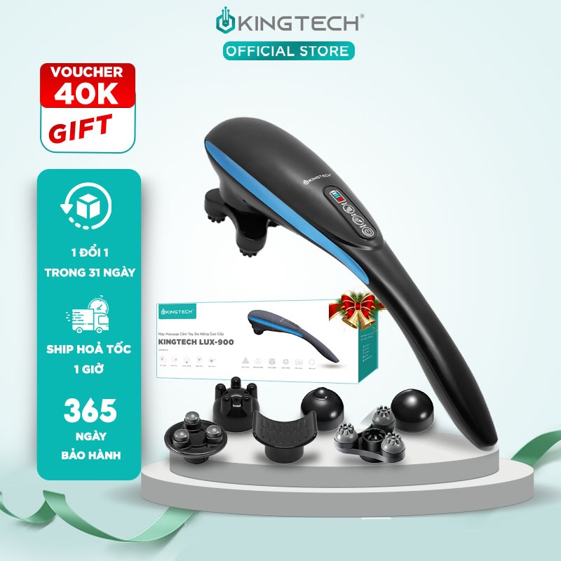 Ảnh Máy Massage Cầm Tay Đa Năng Cao Cấp KINGTECH LUX-900 - Mát Xa Toàn Thân, Chuyên Sâu Cho Lưng, Cổ, Vai, Gáy Cánh Tay 1