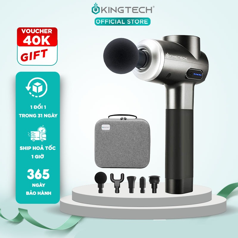 Ảnh Súng Massage Cao Cấp KINGTECH MAX 1 -  Máy Mát xa Chuyên Nghiệp Giúp Giảm Đau, Giãn Cơ Cho Gymer, Runner, Vận Động Viên 1