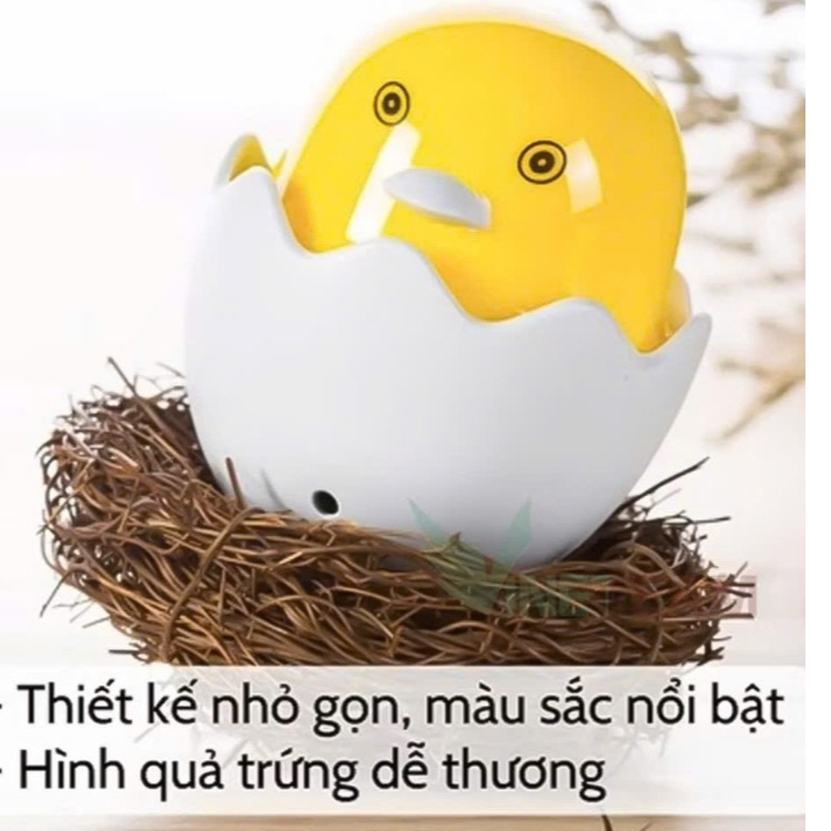 Đèn ngủ Quả Trứng Gà  cảm ứng Tự Phát Sáng Vào Đêm  Bóng Đèn Ngủ Cảm Biến Decor Phòng Dễ Thương