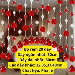 Rèm cửa pha lê trang trí phòng khách, phòng ngủ, cửa sổ - rèm trang trí tết phong thủy năm mới