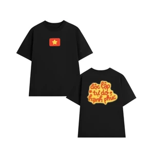 Áo phông nam nữ in hình LÁ CỜ VIỆT NAM cổ tròn chất liệu cotton co giãn thoáng mát phù hợp mọi lứa tuổi TA236