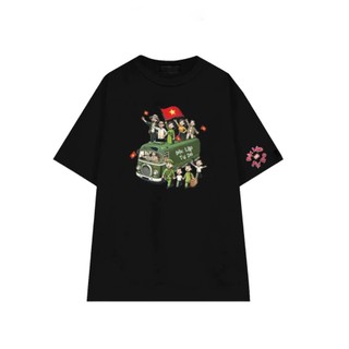 Áo phông nam nữ in TRANH YÊU NƯỚC tay lỡ chất liệu cotton mềm mịn thoáng mát lý tưởng cho mùa hè TA234