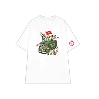 Áo phông nam nữ in TRANH YÊU NƯỚC tay lỡ chất liệu cotton mềm mịn thoáng mát lý tưởng cho mùa hè TA234