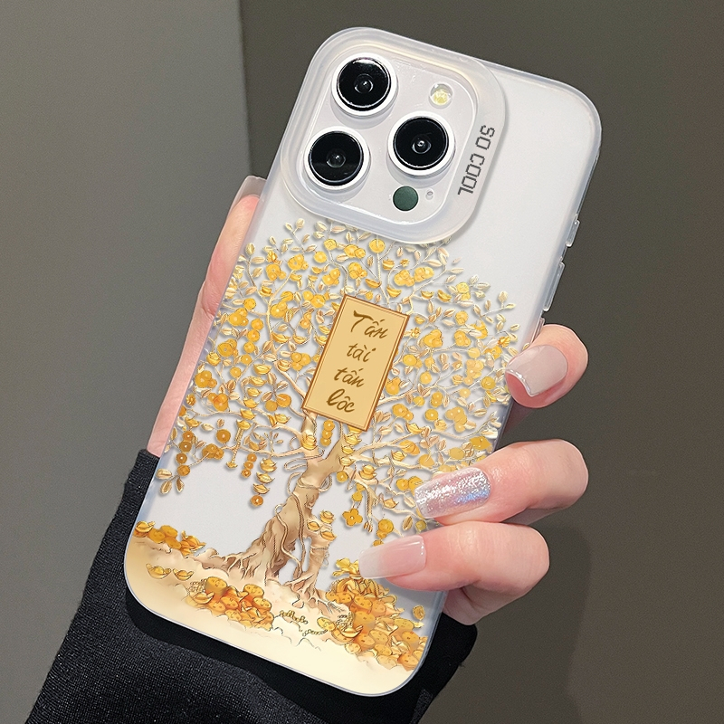 Ốp lưng iPhone họa tiết Cây Phát Tài - Cho iPhone 16/15/14/13/12/11 Pro Max/XR/XS Max