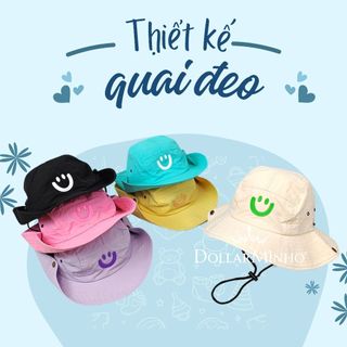 Mũ Che Nắng Cho Bé Có Quai Đeo Lỗ Thoáng Khí Phong Cách Hàn Quốc Cho Bé Từ 2 Đến 5 Tuổi