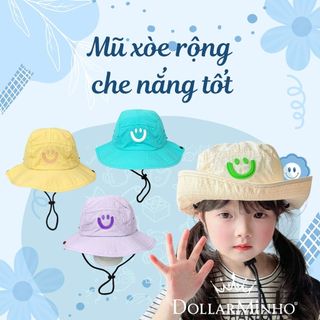 Mũ Che Nắng Cho Bé Có Quai Đeo Lỗ Thoáng Khí Phong Cách Hàn Quốc Cho Bé Từ 2 Đến 5 Tuổi