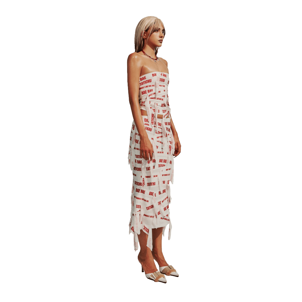 Ảnh TATICHU - BAE Printed Strapless Top - Áo Hở Vai In Họa Tiết BAE 1